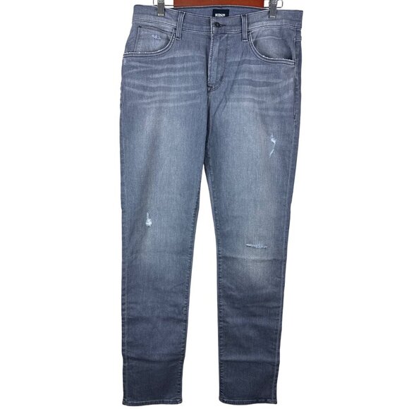 Hudson Blake Men's Jeans Grey Denim Bronx Grey Slim Straight Size 33 NWT NEW
